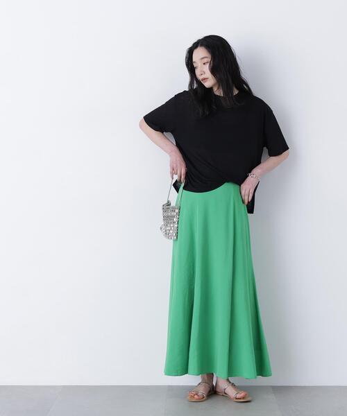 N.（N. Natural Beauty Basic）（エヌエヌナチュラルビューティーベーシック）の「スラブ天竺カットソー半袖（Tシャツ/カットソー・レディース・ブラック/オフホワイト/ピンク・FREE）」の10枚目の写真