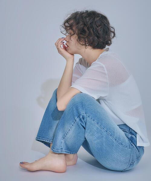 N.（N. Natural Beauty Basic）（エヌエヌナチュラルビューティーベーシック）の「スラブ天竺カットソー半袖（Tシャツ/カットソー・レディース・ブラック/オフホワイト/ピンク・FREE）」の16枚目の写真