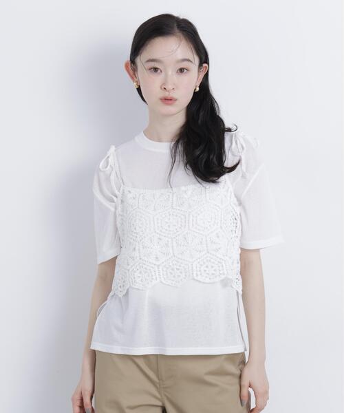 N.（N. Natural Beauty Basic）（エヌエヌナチュラルビューティーベーシック）の「スラブ天竺カットソー半袖（Tシャツ/カットソー・レディース・ブラック/オフホワイト/ピンク・FREE）」の20枚目の写真