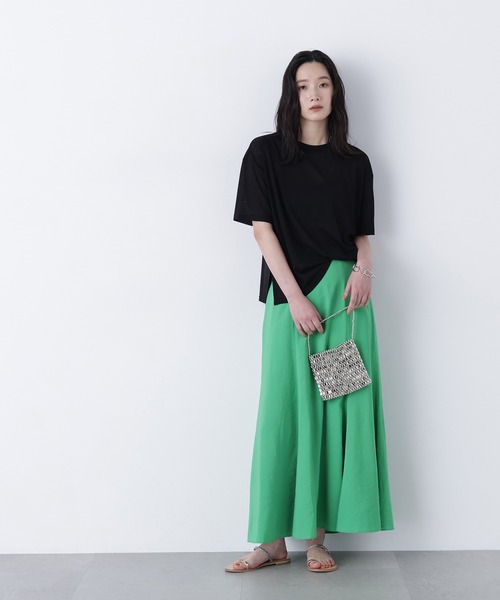 N.（N. Natural Beauty Basic）（エヌエヌナチュラルビューティーベーシック）の「スラブ天竺カットソー半袖（Tシャツ/カットソー・レディース・ブラック/オフホワイト/ピンク・FREE）」の22枚目の写真