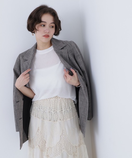 N.（N. Natural Beauty Basic）（エヌエヌナチュラルビューティーベーシック）の「スラブ天竺カットソー半袖（Tシャツ/カットソー・レディース・ブラック/オフホワイト/ピンク・FREE）」の10枚目の写真