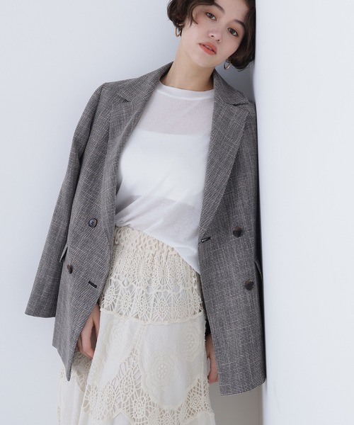 N.（N. Natural Beauty Basic）（エヌエヌナチュラルビューティーベーシック）の「スラブ天竺カットソー半袖（Tシャツ/カットソー・レディース・ブラック/オフホワイト/ピンク・FREE）」の12枚目の写真