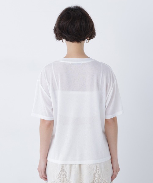 N.（N. Natural Beauty Basic）（エヌエヌナチュラルビューティーベーシック）の「スラブ天竺カットソー半袖（Tシャツ/カットソー・レディース・ブラック/オフホワイト/ピンク・FREE）」の15枚目の写真