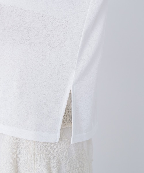 N.（N. Natural Beauty Basic）（エヌエヌナチュラルビューティーベーシック）の「スラブ天竺カットソー半袖（Tシャツ/カットソー・レディース・ブラック/オフホワイト/ピンク・FREE）」の18枚目の写真