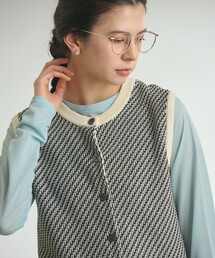 BEAUTY&YOUTH UNITED ARROWS | コットンポリエステル ジャガード 2WAYニットベスト  ウォッシャブル(ベスト)