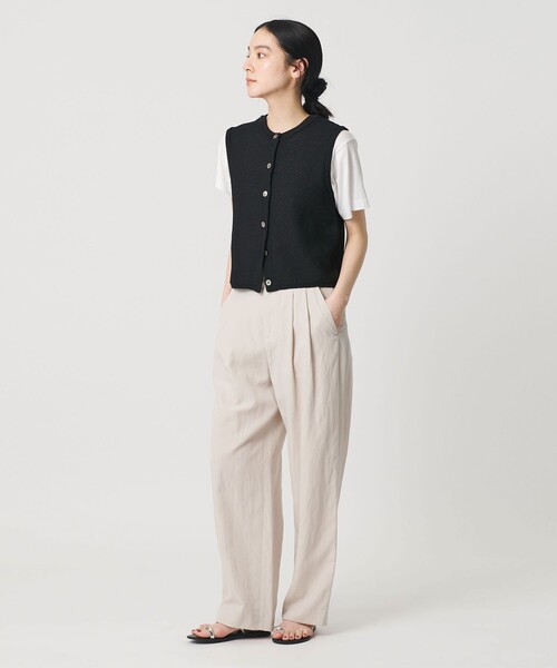 BEAUTY&YOUTH UNITED ARROWS（ビューティーアンドユースユナイテッドアローズ）の「コットンポリエステル ジャガード 2WAYニットベスト  ウォッシャブル（ベスト・レディース・その他1/ブラック/その他2・FREE）」の6枚目の写真