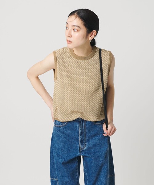 BEAUTY&YOUTH UNITED ARROWS（ビューティーアンドユースユナイテッドアローズ）の「コットンポリエステル ジャガード 2WAYニットベスト  ウォッシャブル（ベスト・レディース・その他1/ブラック/その他2・FREE）」の11枚目の写真
