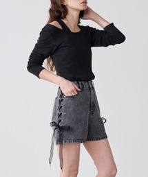 新品☆デニム レースアップトップス SHIPS any別注】Lee: バック レースアップ デニム パンツ 25SS｜ SHIPS