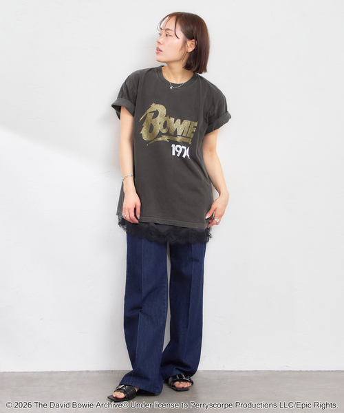 U by SPICK&SPAN（ユーバイスピックアンドスパン）の「GOOD ROCK SPEED / グッドロックスピード David Bowie Tee（Tシャツ/カットソー・レディース・ブラック系その他・MEDIUM）」の3枚目の写真
