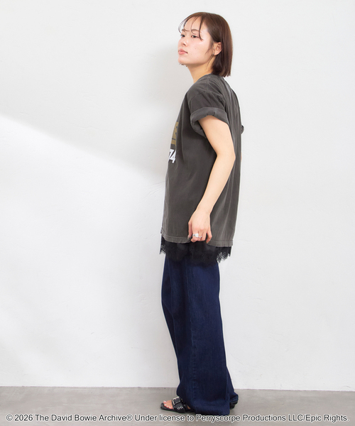 U by SPICK&SPAN（ユーバイスピックアンドスパン）の「GOOD ROCK SPEED / グッドロックスピード David Bowie Tee（Tシャツ/カットソー・レディース・ブラック系その他・MEDIUM）」の4枚目の写真