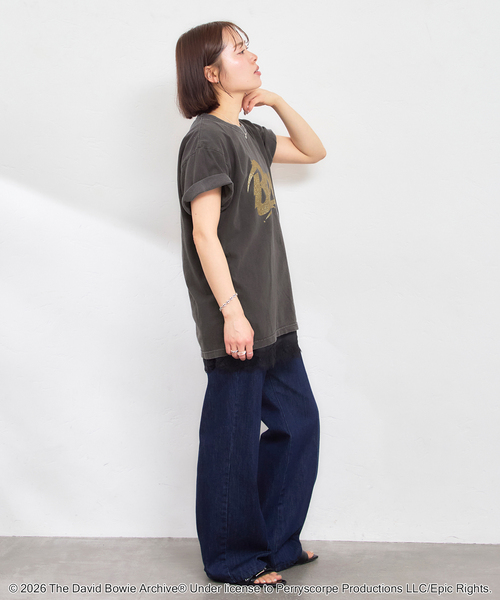 U by SPICK&SPAN（ユーバイスピックアンドスパン）の「GOOD ROCK SPEED / グッドロックスピード David Bowie Tee（Tシャツ/カットソー・レディース・ブラック系その他・MEDIUM）」の6枚目の写真