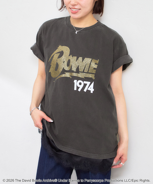 U by SPICK&SPAN（ユーバイスピックアンドスパン）の「GOOD ROCK SPEED / グッドロックスピード David Bowie Tee（Tシャツ/カットソー・レディース・ブラック系その他・MEDIUM）」の7枚目の写真
