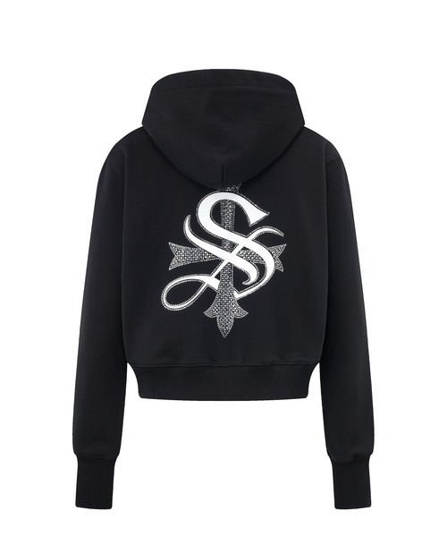 SupBaby by SUPPLIER(サプベイビーバイサプライヤー)の「ジップフーディ|Baby Cross Zip Hoodie - Regular Fit |SupBaby by SUPPLIER(パーカー・レディース・ライトピンク/ブラック/グリーン系カモフラージュ・ONE SIZE)」の1枚目の写真
