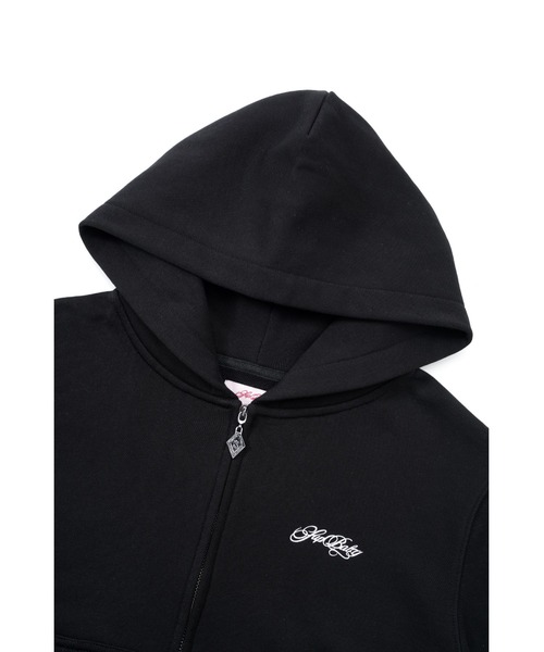 SupBaby by SUPPLIER(サプベイビーバイサプライヤー)の「ジップフーディ|Baby Cross Zip Hoodie - Regular Fit |SupBaby by SUPPLIER(パーカー・レディース・ライトピンク/ブラック/グリーン系カモフラージュ・ONE SIZE)」の7枚目の写真