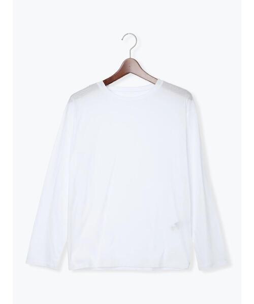 Te chichi(テチチ)の「【雑誌掲載】シルケット天竺クルーネックロンT《2026 spring catalog item》(Tシャツ/カットソー・レディース・サックスブルー/モカ/オレンジ/オフホワイト・F)」の10枚目の写真