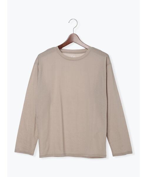 Te chichi(テチチ)の「【雑誌掲載】シルケット天竺クルーネックロンT《2026 spring catalog item》(Tシャツ/カットソー・レディース・サックスブルー/モカ/オレンジ/オフホワイト・F)」の12枚目の写真