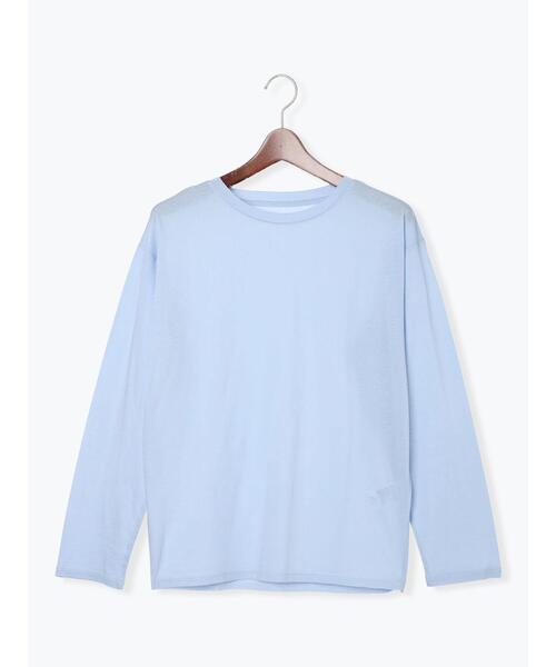 Te chichi(テチチ)の「【雑誌掲載】シルケット天竺クルーネックロンT《2026 spring catalog item》(Tシャツ/カットソー・レディース・サックスブルー/モカ/オレンジ/オフホワイト・F)」の13枚目の写真