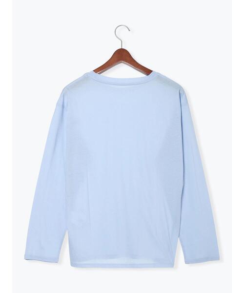 Te chichi(テチチ)の「【雑誌掲載】シルケット天竺クルーネックロンT《2026 spring catalog item》(Tシャツ/カットソー・レディース・サックスブルー/モカ/オレンジ/オフホワイト・F)」の14枚目の写真