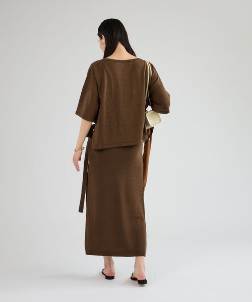 Chaos（カオス）の「Chaos(カオス)/ マーレニットプルオーバー　【セットアップ可】（ニット/セーター・レディース・ネイビー/モカ・FREE）」の8枚目の写真