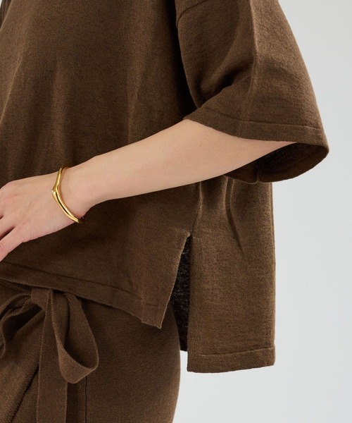 Chaos（カオス）の「Chaos(カオス)/ マーレニットプルオーバー　【セットアップ可】（ニット/セーター・レディース・ネイビー/モカ・FREE）」の19枚目の写真