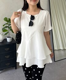 prose verse | ウェーブ切替ティアードTシャツ(Tシャツ/カットソー)