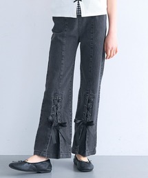 coca（coca） | キッズ　デニムレースアップリボンパンツ(デニムパンツ)