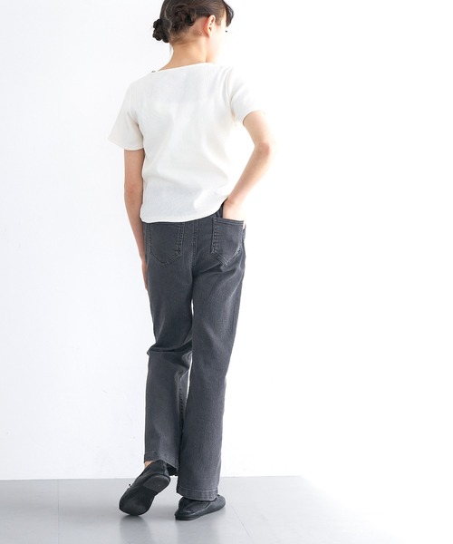 coca(coca)(コカ)の「キッズ デニムレースアップリボンパンツ(デニムパンツ・キッズ・ブラック/ライトブルー・120/130/140/150)」の5枚目の写真