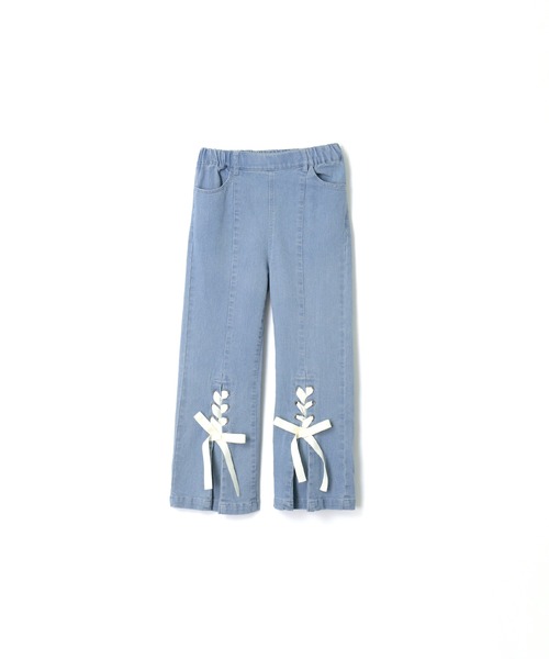 coca(coca)(コカ)の「キッズ デニムレースアップリボンパンツ(デニムパンツ・キッズ・ブラック/ライトブルー・120/130/140/150)」の14枚目の写真