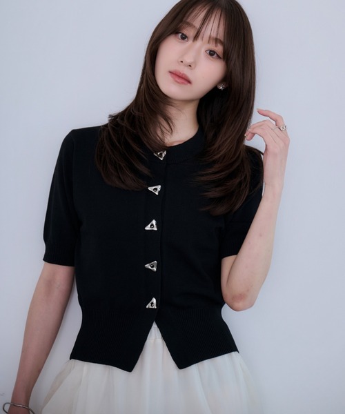 Dita Muaj.（ディータムアージュ）の「ニュアンスボタンカーディガン（カーディガン/ボレロ・レディース・ブラック/グレー/ピンク・FREE）」の12枚目の写真