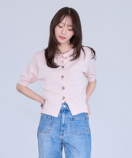 Dita Muaj.（ディータムアージュ）の「ニュアンスボタンカーディガン（カーディガン/ボレロ・レディース・ブラック/グレー/ピンク・FREE）」の18枚目の写真