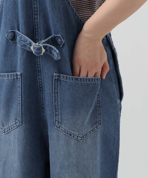 BAYFLOW（ベイフロー）の「ライトオンスデニムサロペット（サロペット/オーバーオール・レディース・ライトブルー/インディゴブルー・MEDIUM/SMALL）」の7枚目の写真