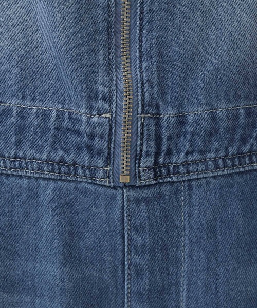 BAYFLOW（ベイフロー）の「ライトオンスデニムサロペット（サロペット/オーバーオール・レディース・ライトブルー/インディゴブルー・MEDIUM/SMALL）」の4枚目の写真