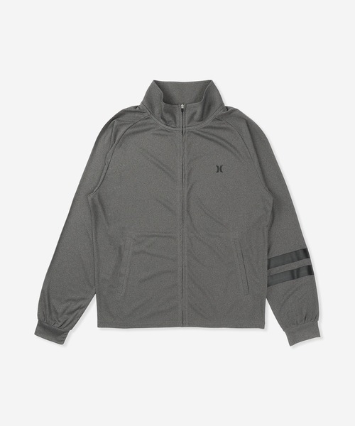Hurley （ハーレー）の「【Hurley:ハーレー】ラッシュジップアップジャケット　UPF50+×速乾×遮熱機能　ラッシュガード　RASH ICON BP ZIP UP JACKET（ラッシュガード・メンズ・チャコールグレー/ホワイト/ブラック・SMALL/MEDIUM/LARGE/X-LARGE）」の3枚目の写真