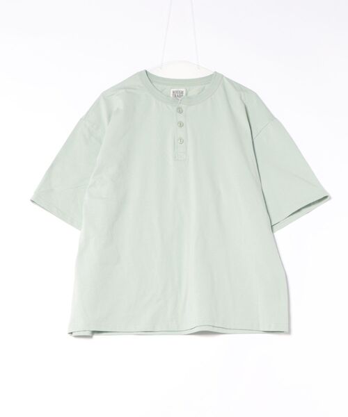 CORISCO(コリスコ)の「接触冷感ストレッチヘンリーネックTEE(M1)(Tシャツ/カットソー・メンズ・ホワイト/ブラック/ブルーグリーン/チャコールグレー・X-LARGE/LARGE/MEDIUM)」の4枚目の写真