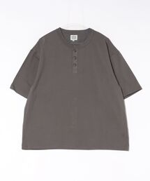 接触冷感ストレッチヘンリーネックTEE(M1)