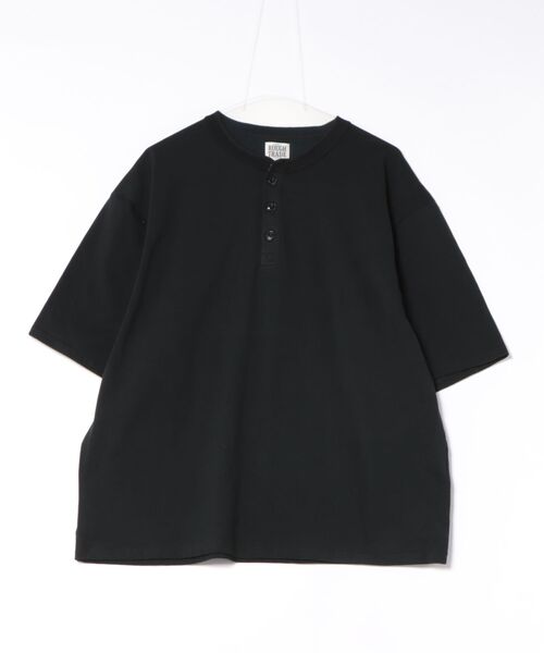 CORISCO(コリスコ)の「接触冷感ストレッチヘンリーネックTEE(M1)(Tシャツ/カットソー・メンズ・ホワイト/ブラック/ブルーグリーン/チャコールグレー・X-LARGE/LARGE/MEDIUM)」の2枚目の写真