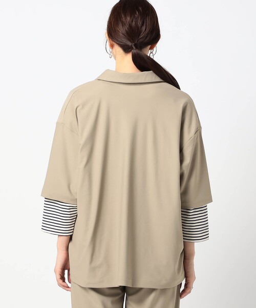 Grand PARK（グランドパーク）の「【セットアップ】キーネックプルオーバー+パンツ（パンツドレス・レディース・ブラック/ブラウン/ベージュ・FREE）」の5枚目の写真