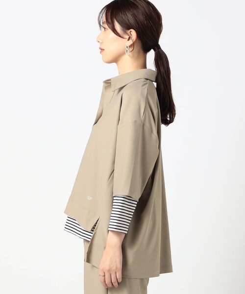 Grand PARK（グランドパーク）の「【セットアップ】キーネックプルオーバー+パンツ（パンツドレス・レディース・ブラック/ブラウン/ベージュ・FREE）」の6枚目の写真