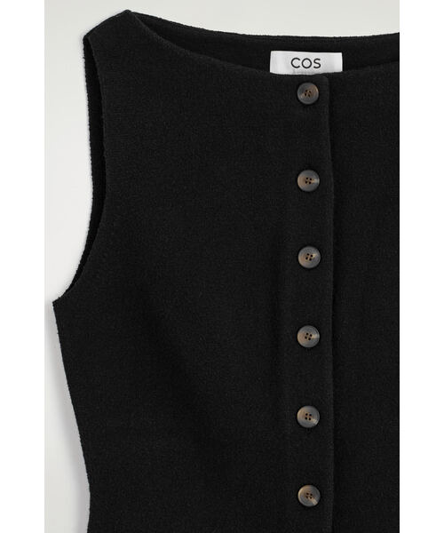 COS(コス)の「コットンブレンド クレープ ベスト(その他トップス・レディース・ブラック/ホワイト系/ブルー・XS/S/M/L/XL)」の16枚目の写真