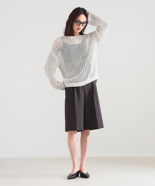 Demi-Luxe BEAMS（デミルクス ビームス）の「【8/6値下げ】ダブル クロス ショート パンツ（その他パンツ・レディース・ブラック/チャコールグレー・38/36）」の4枚目の写真