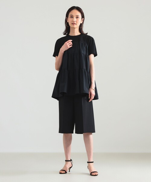 Demi-Luxe BEAMS（デミルクス ビームス）の「【8/6値下げ】ダブル クロス ショート パンツ（その他パンツ・レディース・ブラック/チャコールグレー・38/36）」の9枚目の写真