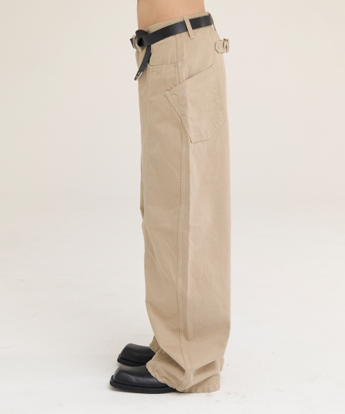 AKECII（アケシ）の「デンゼルサミットカーブドコットンパンツ_ベージュ（その他パンツ・メンズ・その他・SMALL/MEDIUM/LARGE）」の4枚目の写真