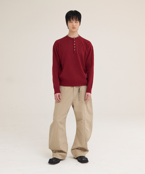 AKECII（アケシ）の「デンゼルサミットカーブドコットンパンツ_ベージュ（その他パンツ・メンズ・その他・SMALL/MEDIUM/LARGE）」の6枚目の写真