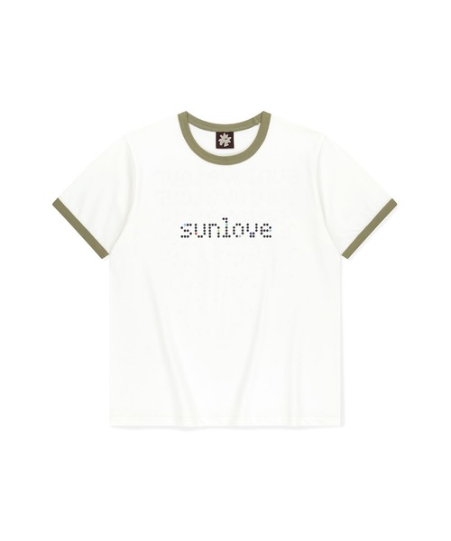 SUNLOVE(サンラブ)の「Dots Ringer Tee(Tシャツ/カットソー・メンズ・ホワイト/ブラウン系その他/ブルー/ヘザーグレー・S/M/L/XL)」の2枚目の写真