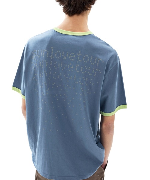 SUNLOVE(サンラブ)の「Dots Ringer Tee(Tシャツ/カットソー・メンズ・ホワイト/ブラウン系その他/ブルー/ヘザーグレー・S/M/L/XL)」の1枚目の写真