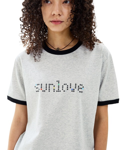 SUNLOVE(サンラブ)の「Dots Ringer Tee(Tシャツ/カットソー・メンズ・ホワイト/ブラウン系その他/ブルー/ヘザーグレー・S/M/L/XL)」の3枚目の写真