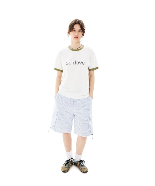 SUNLOVE(サンラブ)の「Dots Ringer Tee(Tシャツ/カットソー・メンズ・ホワイト/ブラウン系その他/ブルー/ヘザーグレー・S/M/L/XL)」の10枚目の写真