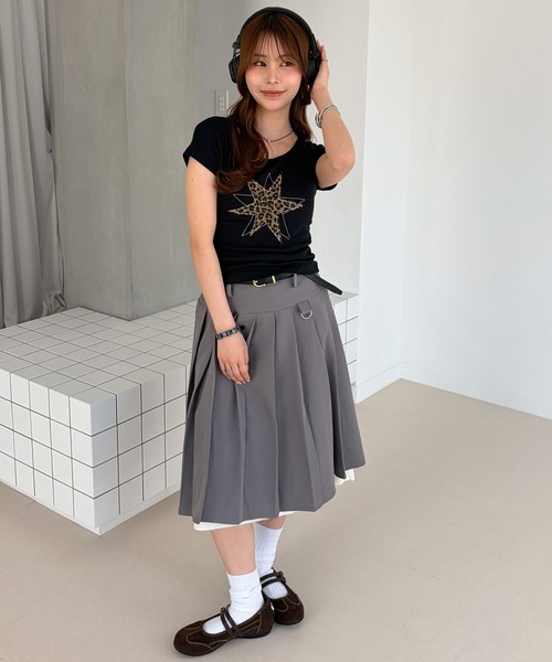 muet.（ミュエ）の「星柄パッチワークコンパクトＴシャツ（Tシャツ/カットソー・レディース・ブラック/オフホワイト・MEDIUM）」の11枚目の写真