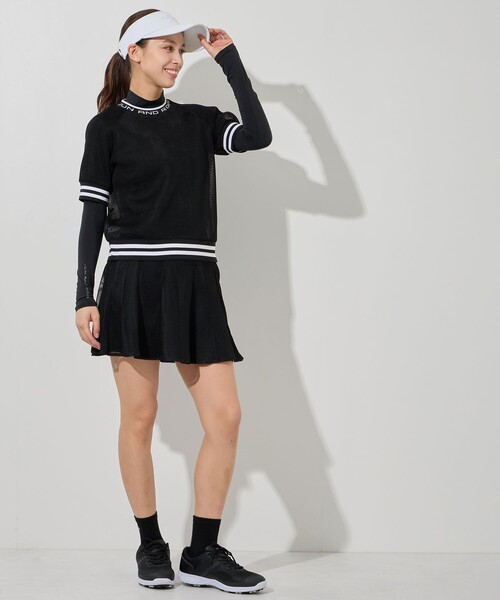 JUN&ROPE'(ジュンアンドロペ)の「クールコア×メッシュモックプルオーバー/UV・吸水速乾・接触冷感(Tシャツ/カットソー・レディース・ブラック/ホワイト/ベージュ・L/M/S)」の12枚目の写真