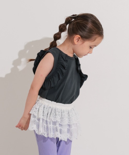 Ocean&Ground（オーシャン&グラウンド）の「ﾚｰｽｽｶｰﾄ（スカート・キッズ・ホワイト/ブラック・MEDIUM/SMALL/LL/LARGE）」の5枚目の写真